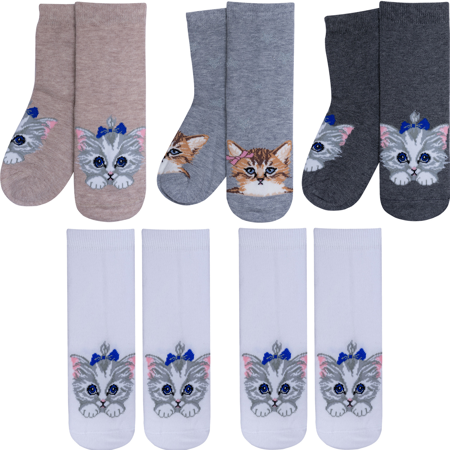 

Носки для девочек Rusocks 5-Д3-13030 цв. бежевый; серый р. 24, 5-Д3-13030