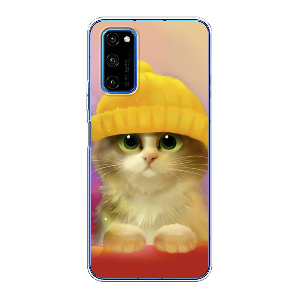 

Чехол Awog на Huawei Honor V30 Pro "Котенок в желтой шапке", 611450-2