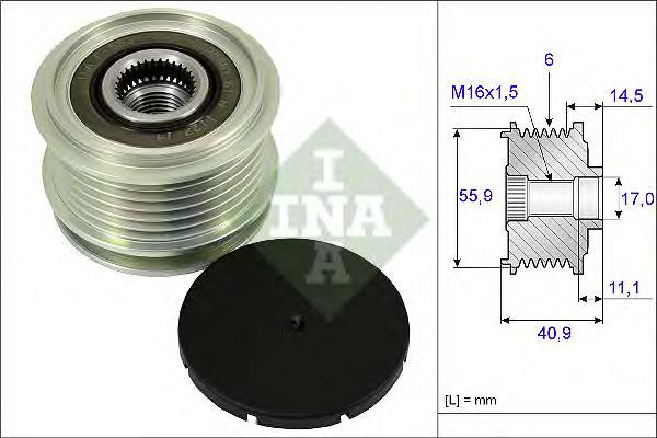 

Шкив генератора Ina 535001210