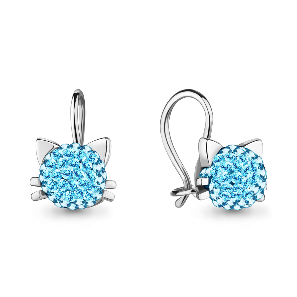

Серьги из серебра со стеклом Aquamarine Aquamarine 49545Н_925_р, 49545Н_925_р