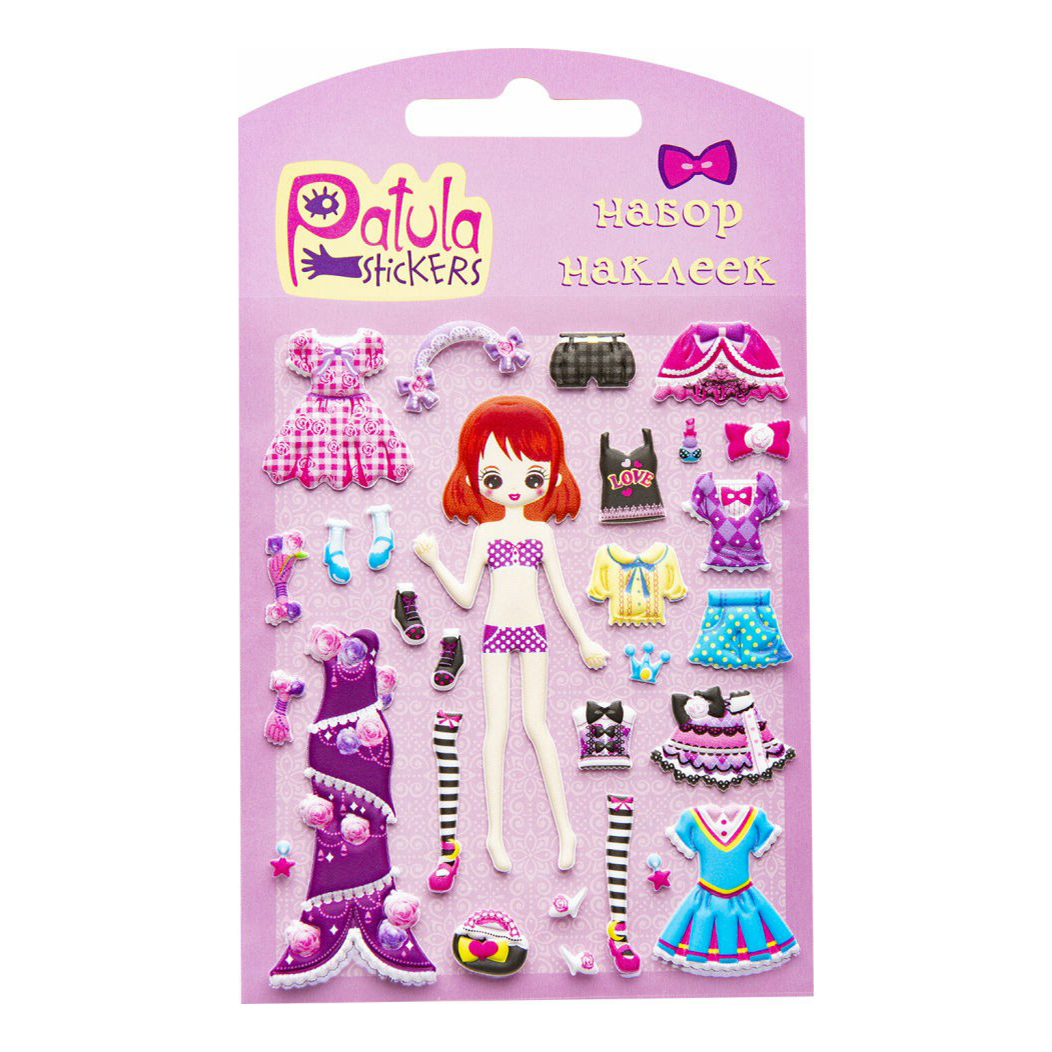 

Наклейки декоративные Patula Stickers Одевайка мягкие в ассортименте