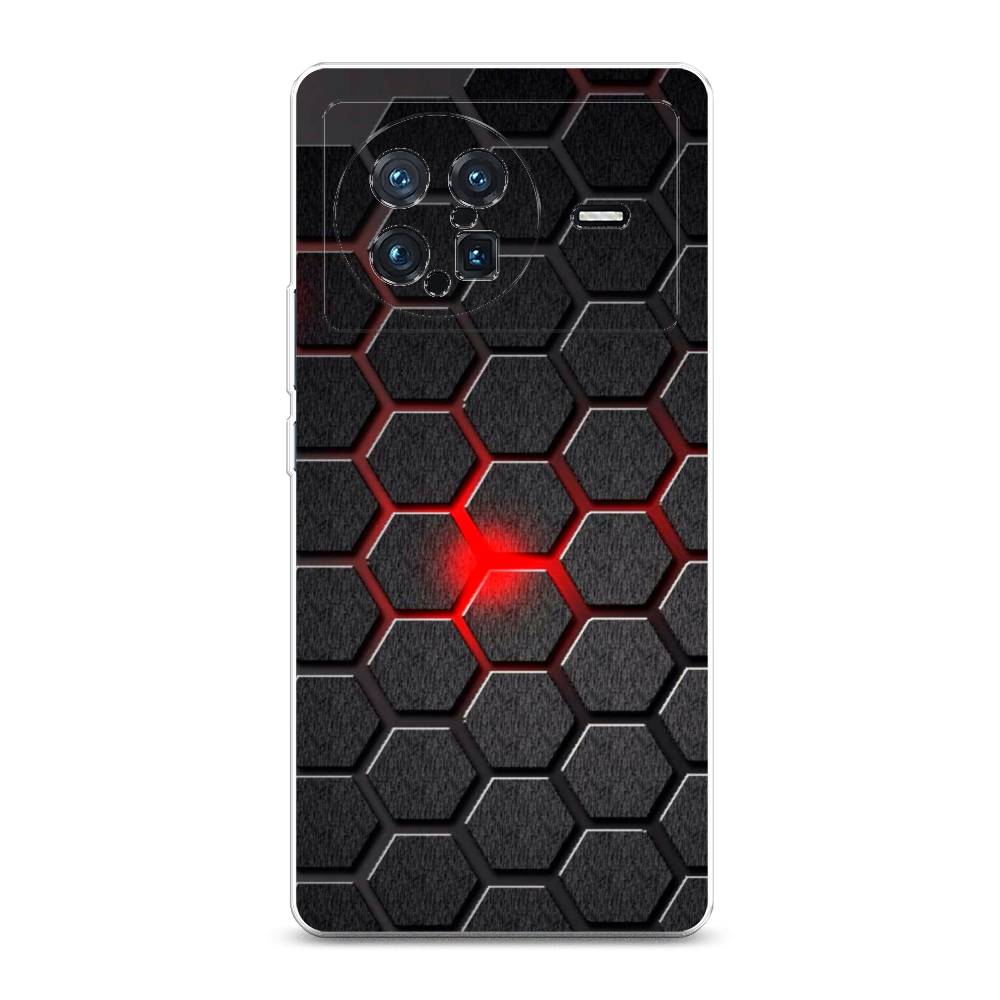 

Чехол на Vivo X Note "Соты красные", Красный;черный;серый, 266950-3