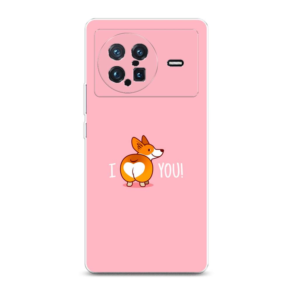

Чехол на Vivo X Note "Корги I love you", Розовый;коричневый;белый, 266950-1