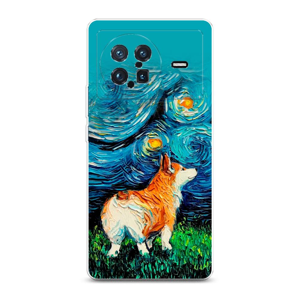 

Чехол на Vivo X Note "Корги звёздная ночь", Коричневый;белый;зеленый, 266950-1