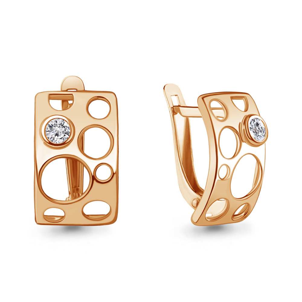 

Серьги из серебра с фианитом Aquamarine Aquamarine 49497А_925_з, 49497А_925_з