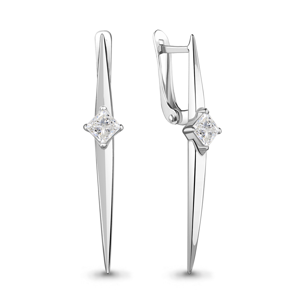 

Серьги из серебра с фианитом Aquamarine Aquamarine 49489_925_р, 49489_925_р