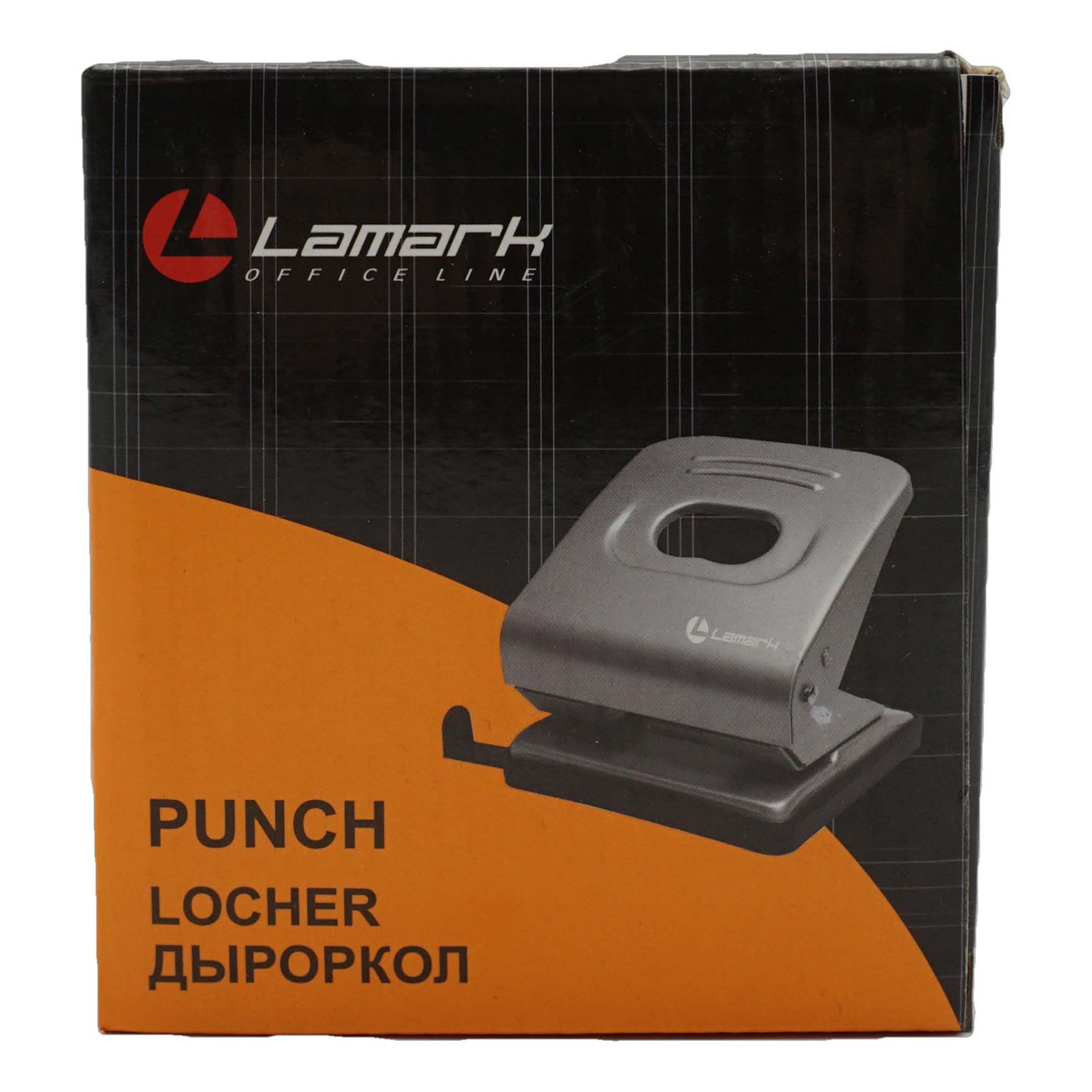 

Дырокол Lamark Mettallic 30 л с линейкой PN0150-RD