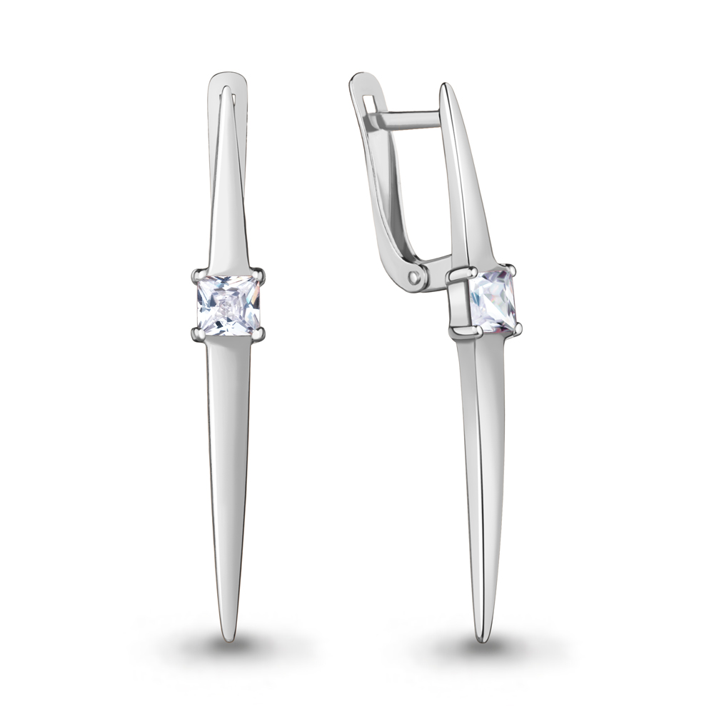

Серьги из серебра с фианитом Aquamarine Aquamarine 49488_925_р, 49488_925_р