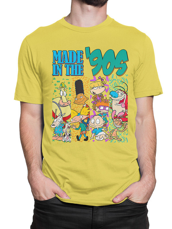 

Футболка мужская DreamShirts Studio Любимые мультфильмы из 90х 571-nickelodeon-2 желтая S, Желтый, Любимые мультфильмы из 90х 571-nickelodeon-2