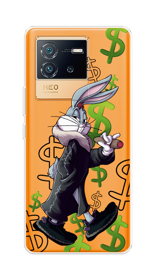 

Чехол на Vivo iQOO Neo6 "Rich Bugs Bunny", Зеленый;черный;голубой, 266850-6