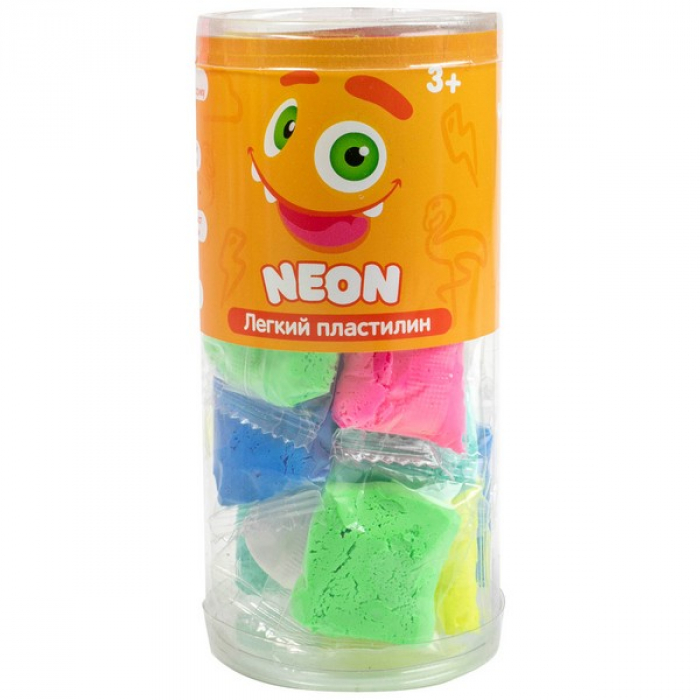 Легкий пластилин Crazy Clay, набор Neon mini, (18 штук в уп) C206Y