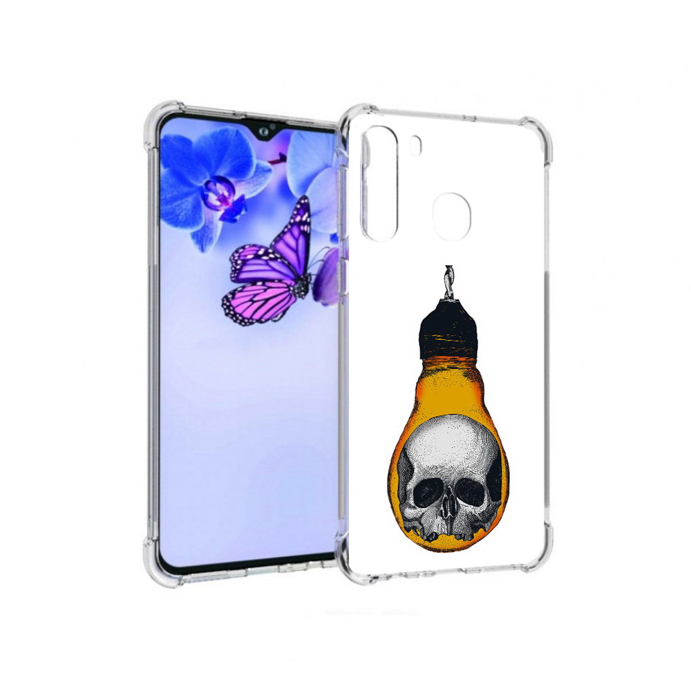 Чехол MyPads Tocco для Samsung Galaxy A21 череп в лампочке (PT226904.547.676)