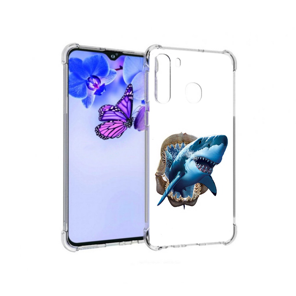 

Чехол MyPads Tocco для Samsung Galaxy A21 челюсти (PT226904.547.675), Прозрачный, Tocco
