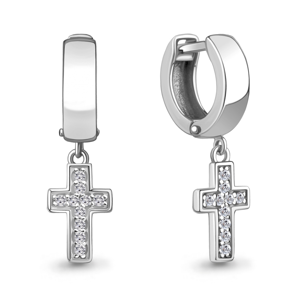 

Серьги из серебра с фианитом Aquamarine Aquamarine 49481А_925_р, 49481А_925_р
