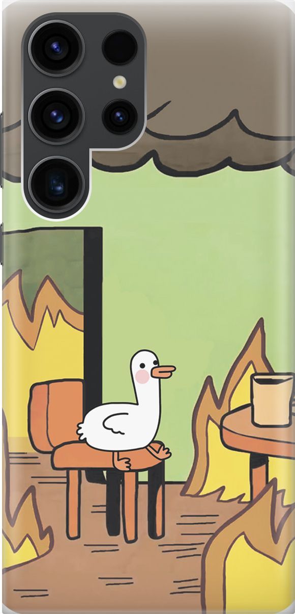 

Чехол на Samsung Galaxy S23 Ultra "У гуся все хорошо", Белый;зеленый, 158334