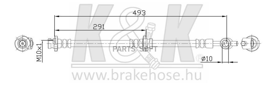 

Шланг Тормозной Передн Прав Nissan: Almera Tino 00- K&K арт. FT0383