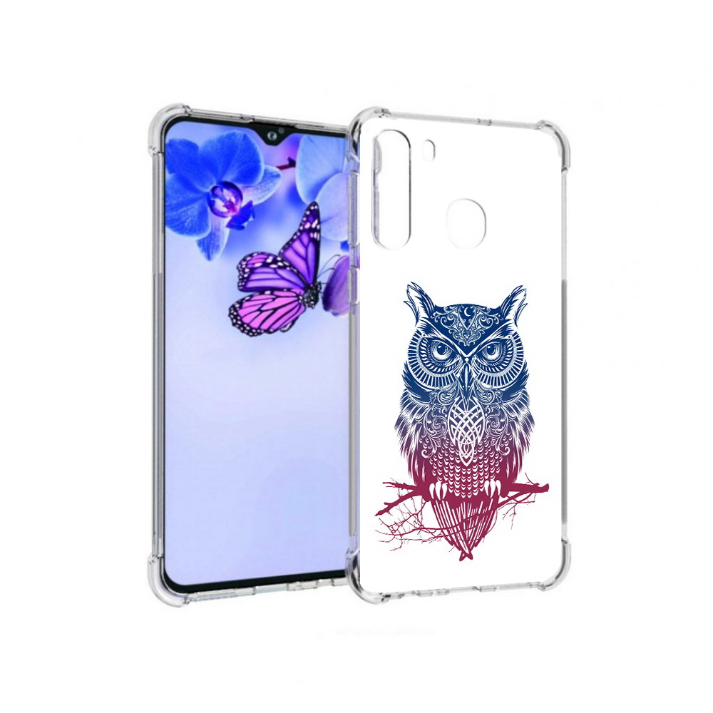 

Чехол MyPads Tocco для Samsung Galaxy A21 хиппи сова (PT226904.547.664), Прозрачный, Tocco