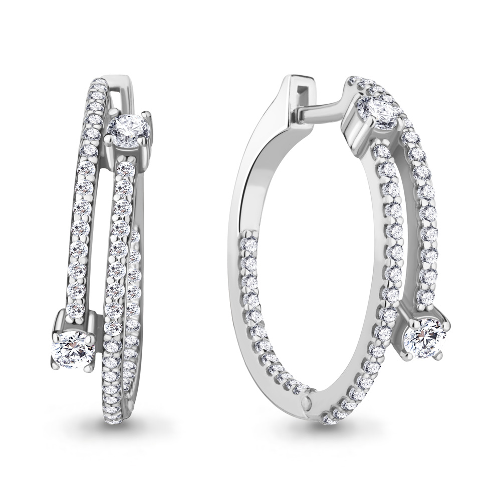 

Серьги из серебра с фианитом Aquamarine Aquamarine 49473А_925_р, 49473А_925_р