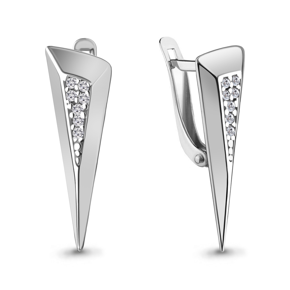 

Серьги из серебра с фианитом Aquamarine Aquamarine 49471А_925_р, 49471А_925_р