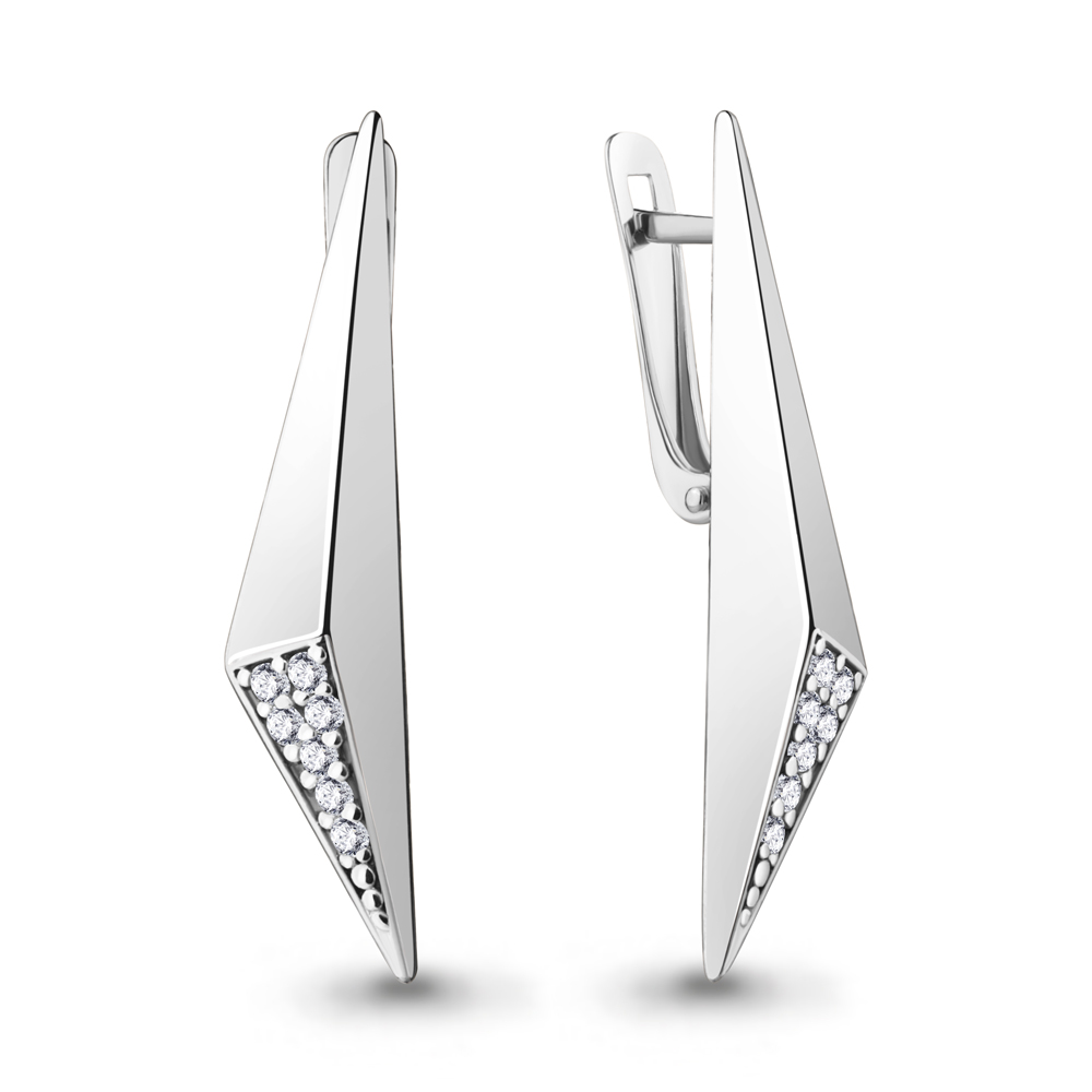 

Серьги из серебра с фианитом Aquamarine Aquamarine 49470А_925_р, 49470А_925_р