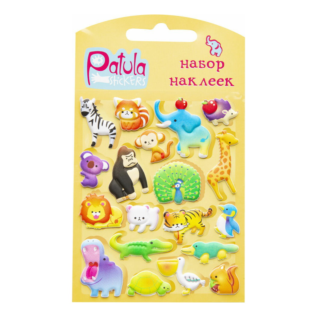 

Наклейки декоративные Patula Stickers Животные мягкие в ассортименте