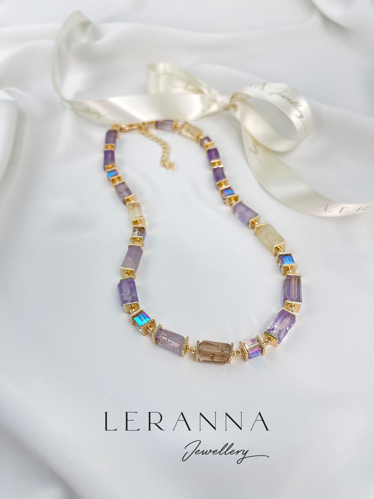Ожерелье из бижутерного сплава 39+5 см LERANNA Jewellery 605003, swarovski