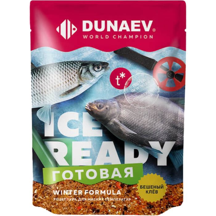 Прикормка рыболовная Dunaev Ice Ready Универсальная Чёрная 1 упаковка