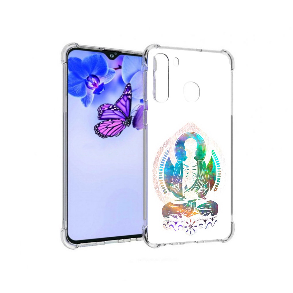 

Чехол MyPads Tocco для Samsung Galaxy A21 умный скелет (PT226904.547.653), Прозрачный, Tocco