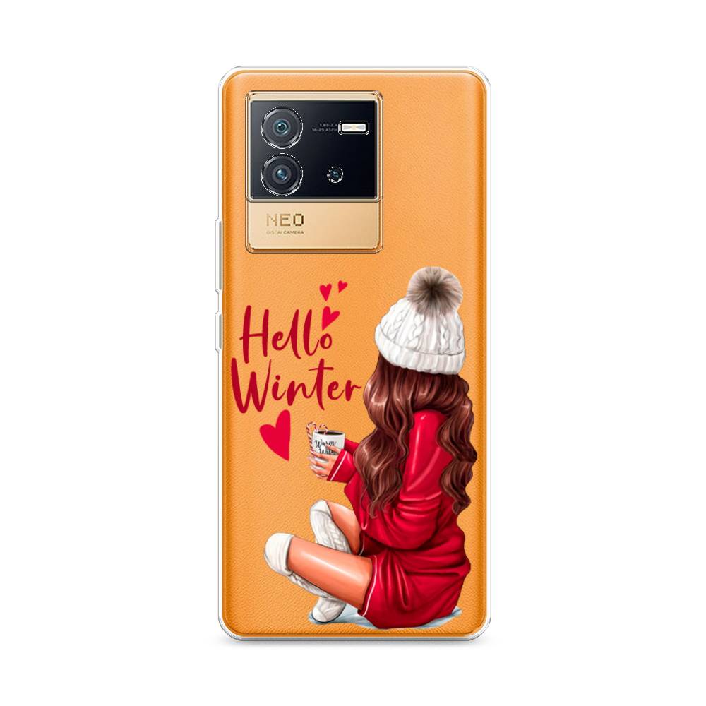 

Чехол на Vivo iQOO Neo6 "Hello winter", Красный;белый;коричневый, 266850-5