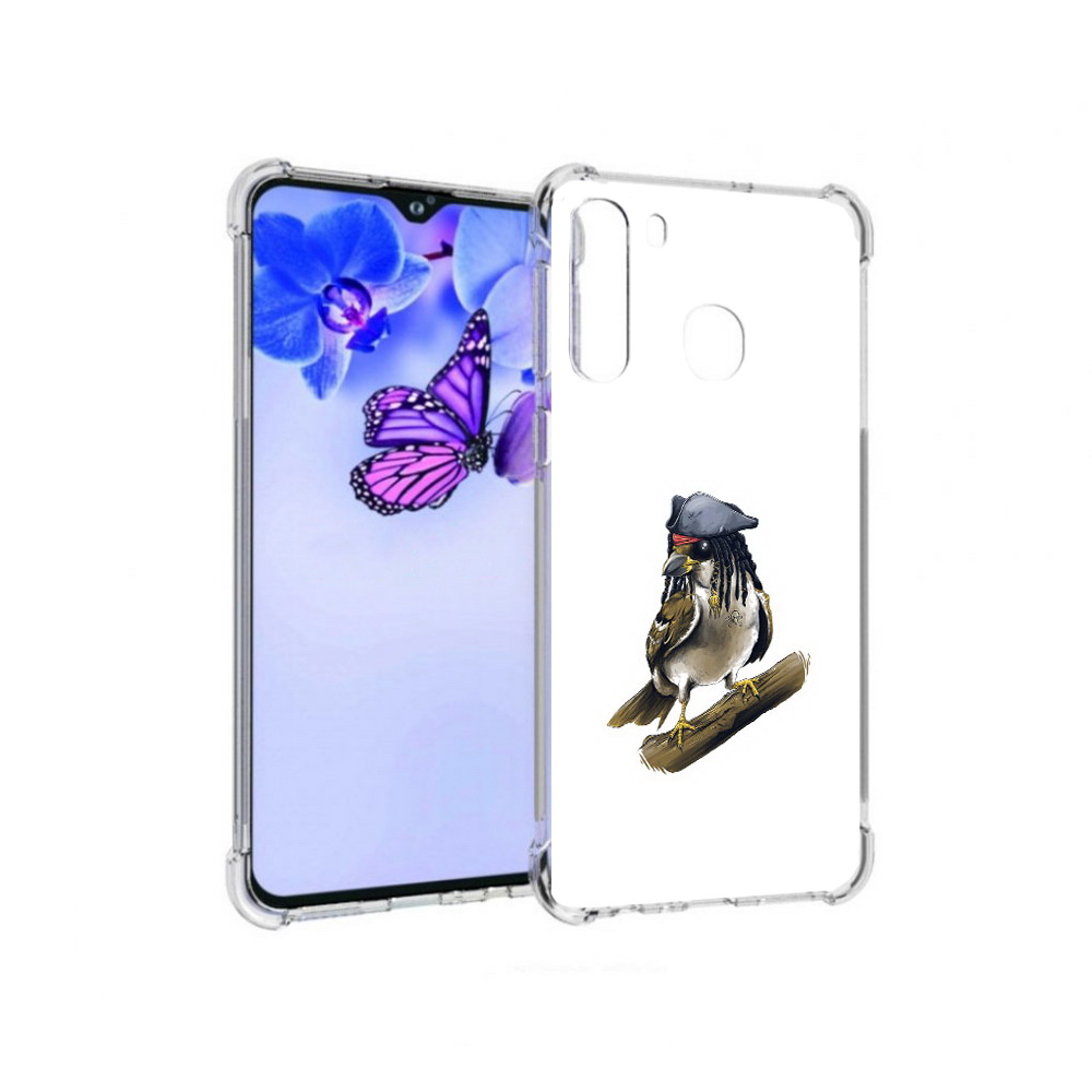 

Чехол MyPads Tocco для Samsung Galaxy A21 Джек воробей (PT226904.547.65), Прозрачный, Tocco