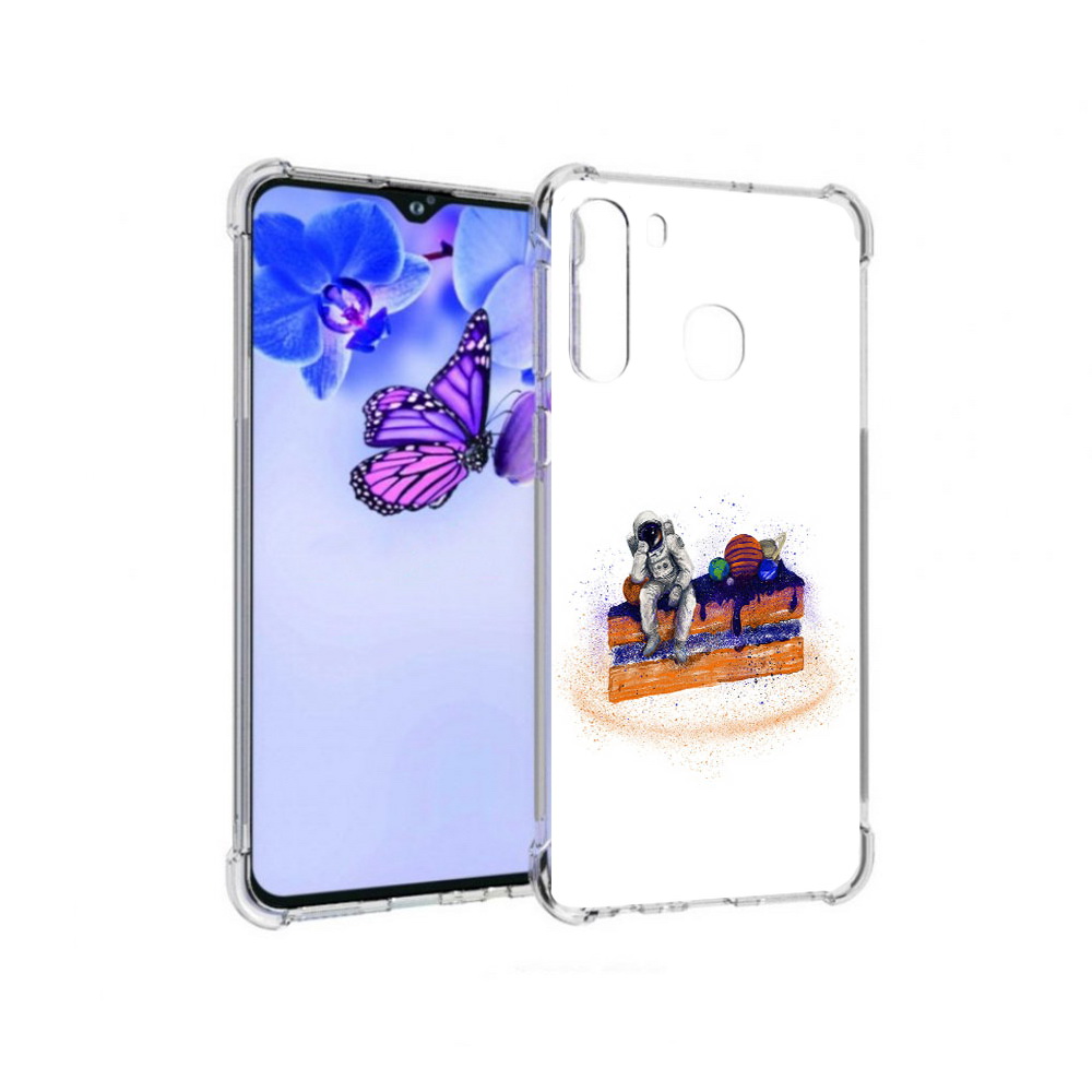 

Чехол MyPads Tocco для Samsung Galaxy A21 торт с планетами (PT226904.547.648), Прозрачный, Tocco