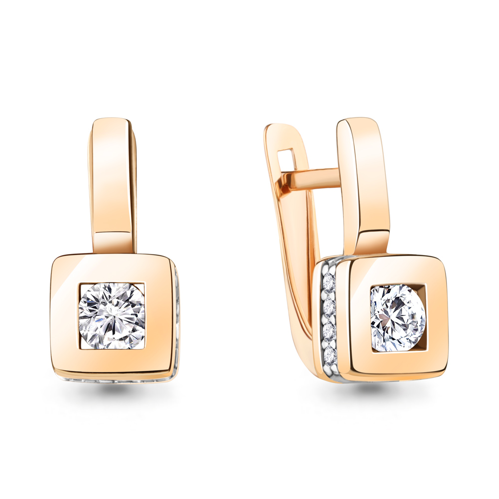 

Серьги из серебра с фианитом Aquamarine Aquamarine 49462А_925_з, 49462А_925_з