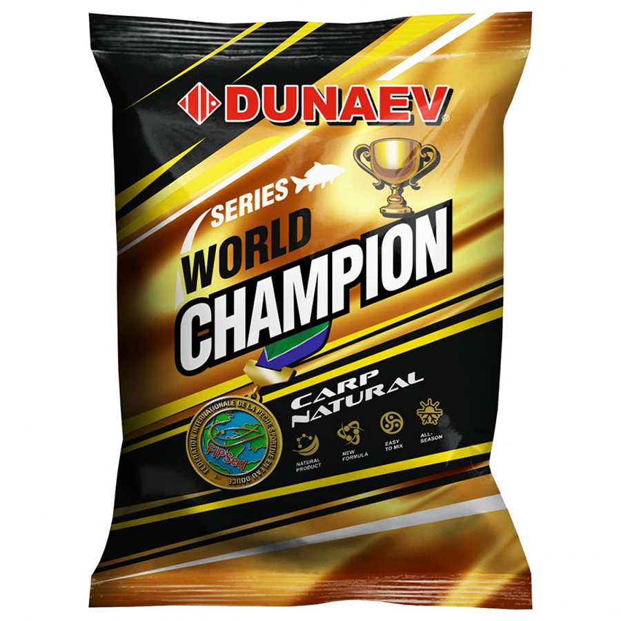 

Прикормка рыболовная Dunaev World Champion Carp Natural 1 упаковка, Разноцветный, World Champion