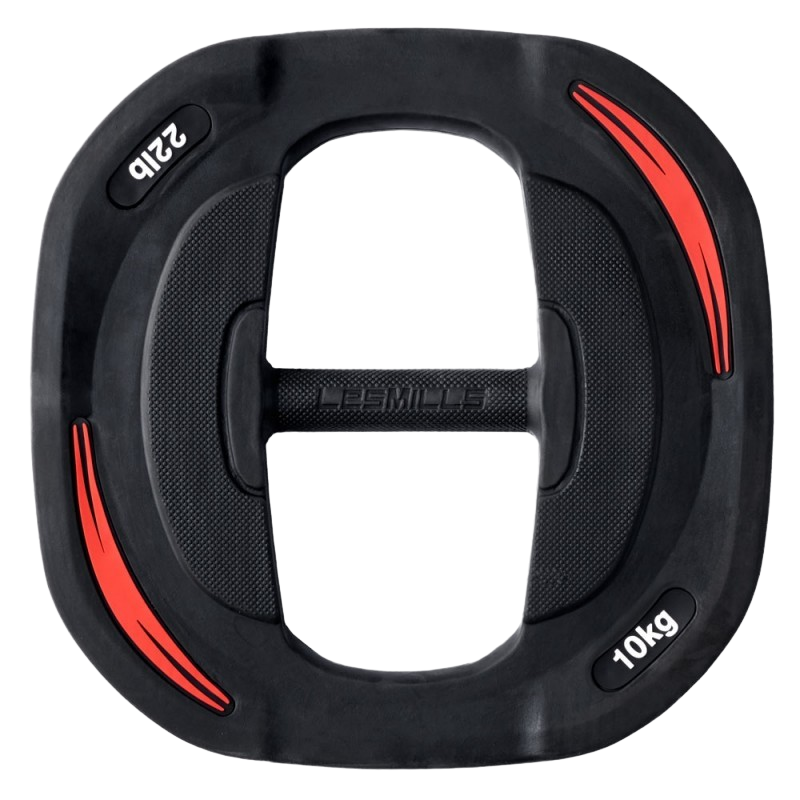 фото Диск весовой les mills g2 smartbar 10 кг черный/красный