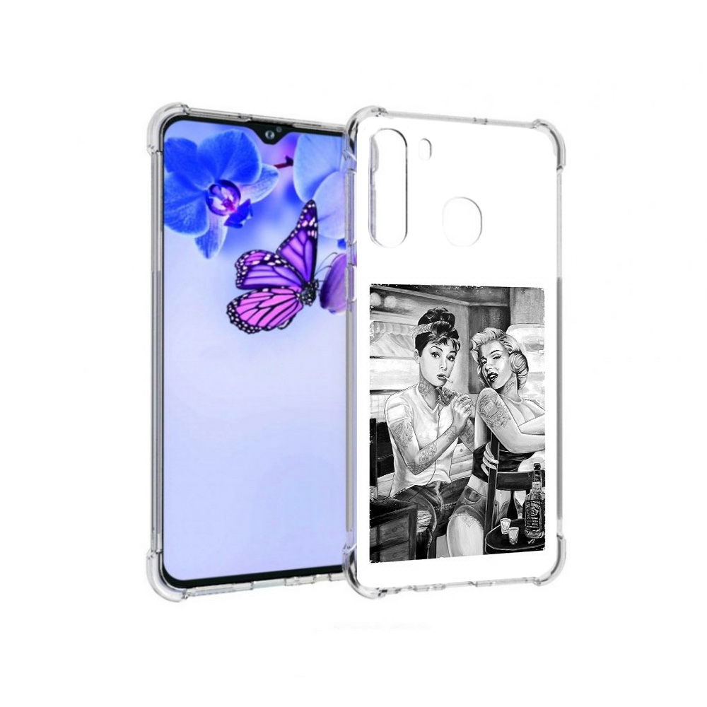 

Чехол MyPads Tocco для Samsung Galaxy A21 тату мастер (PT226904.547.637), Прозрачный, Tocco