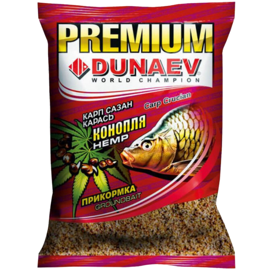 

Прикормка рыболовная Dunaev Premium Карп Сазан Конопля 1 упаковка, Разноцветный, Premium