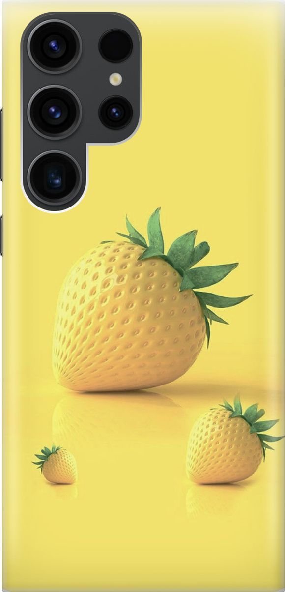 

Чехол на Samsung Galaxy S23 Ultra с принтом "Желтая клубника", Черный, 158343