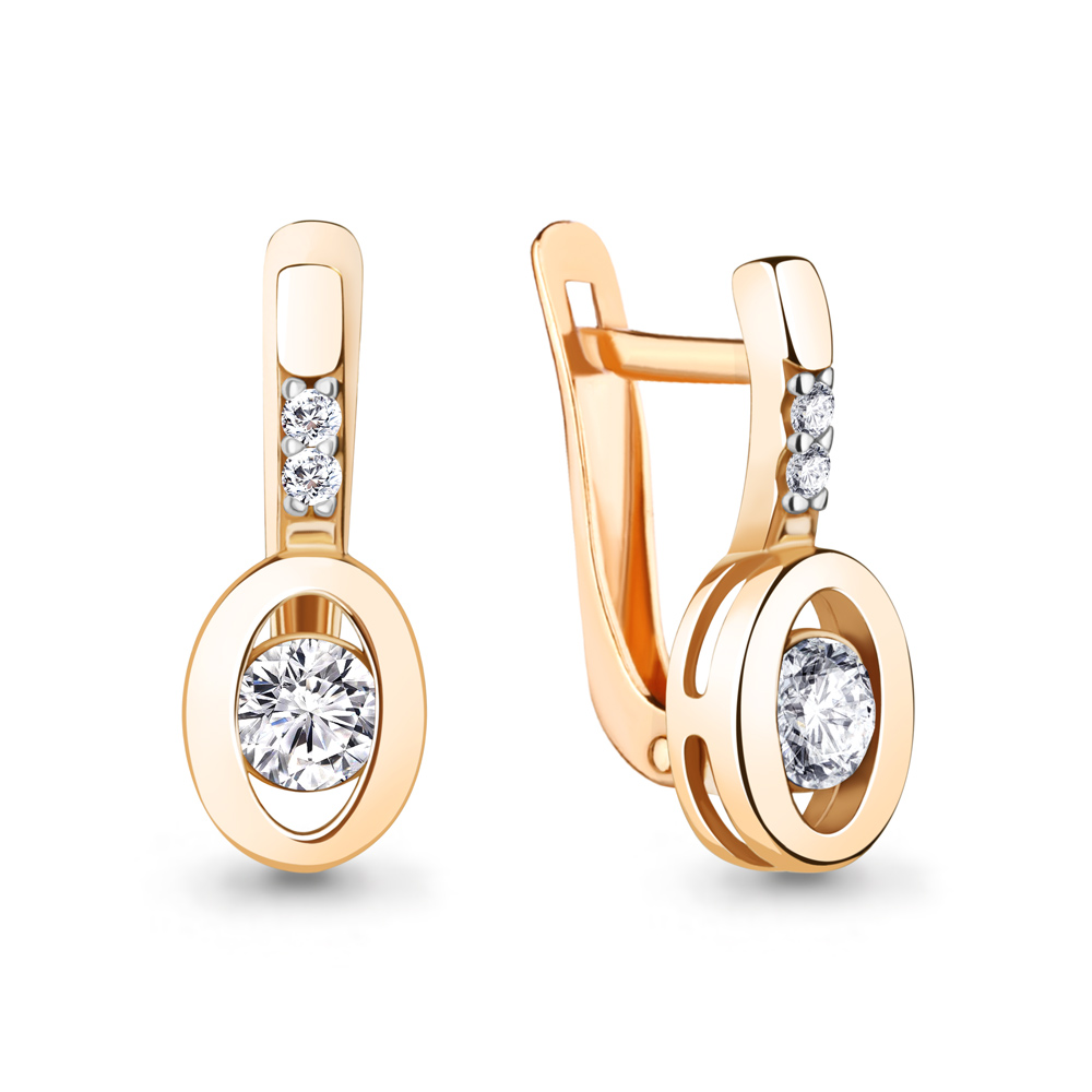 

Серьги из серебра с фианитом Aquamarine Aquamarine 49458А_925_з, 49458А_925_з