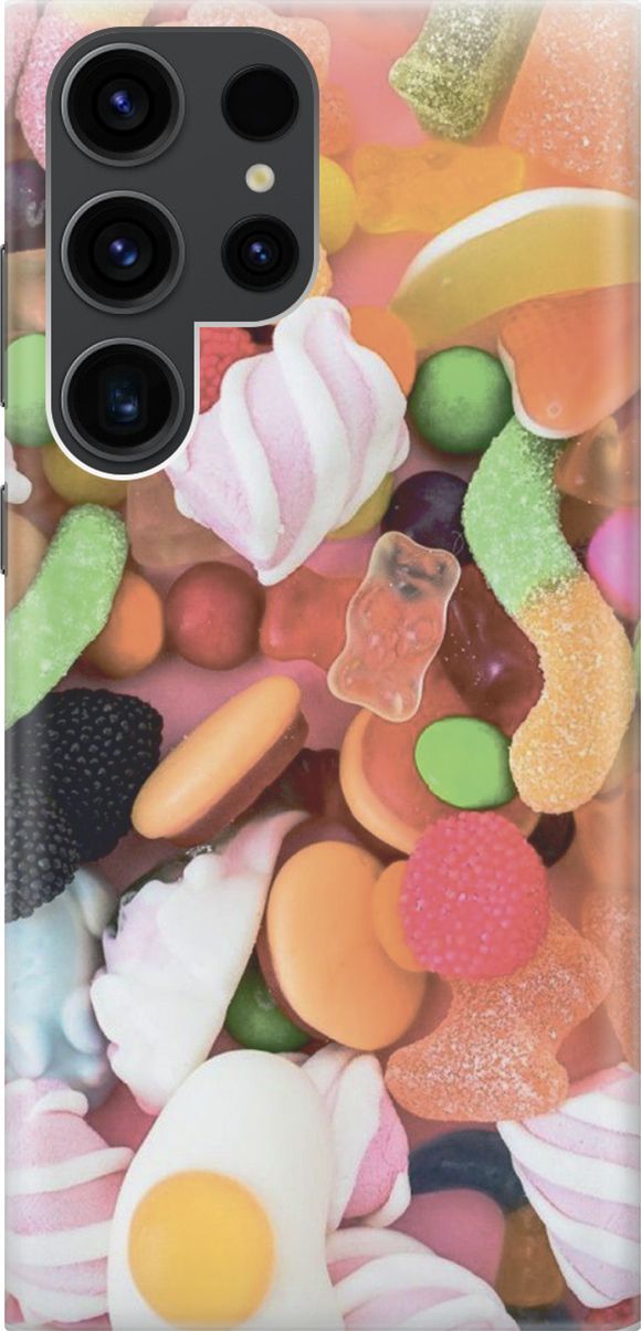 

Чехол на Samsung Galaxy S23 Ultra "Мешок сладостей", Белый;красный, 158343