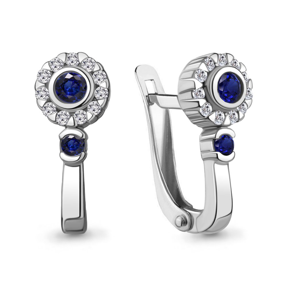 

Серьги из серебра с фианитом Aquamarine Aquamarine 49455АБ_925_р, 49455АБ_925_р
