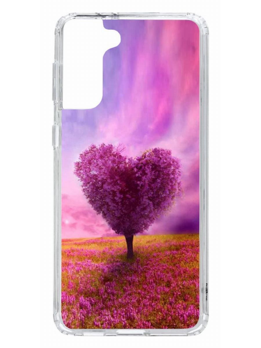 фото Чехол на samsung galaxy s21 plus kruche print pink heart кruче