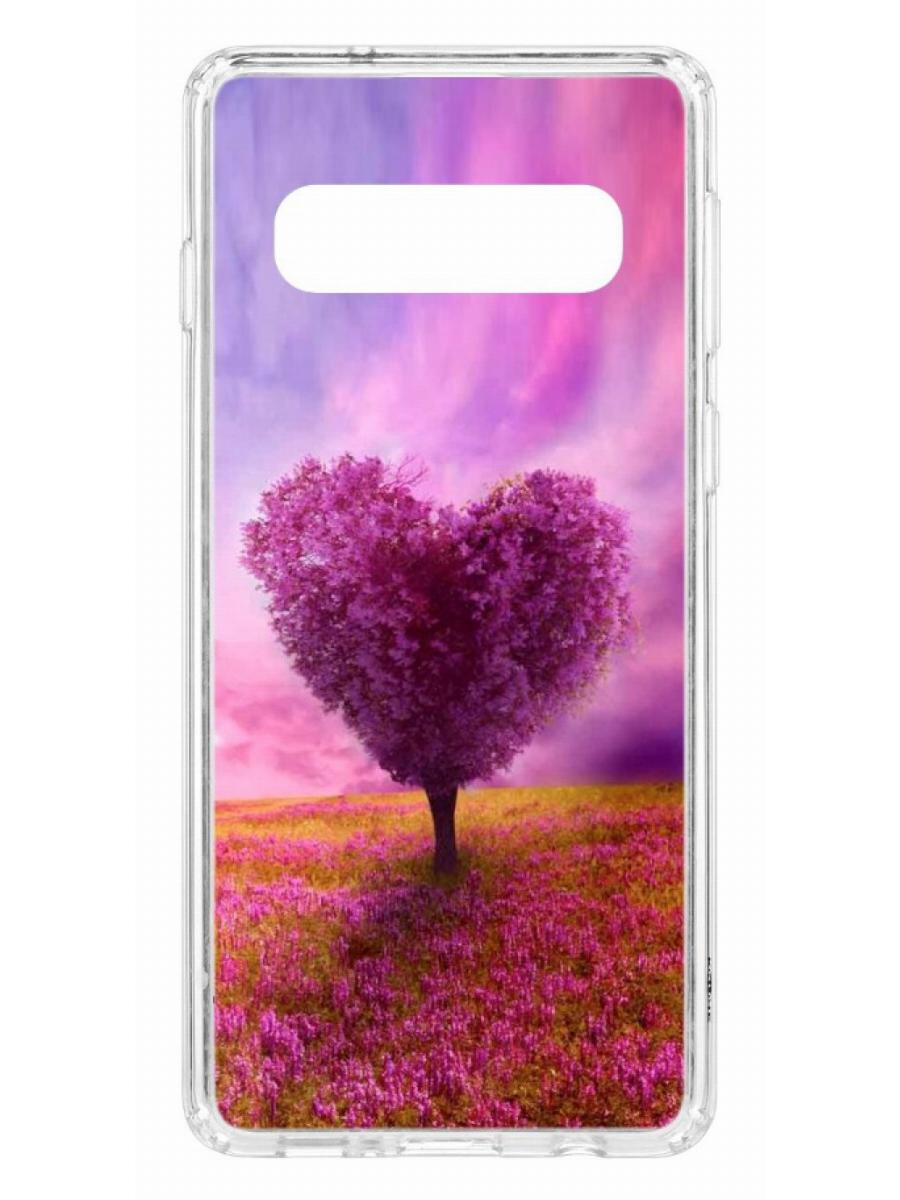 фото Чехол на samsung galaxy s10 kruche print pink heart кruче