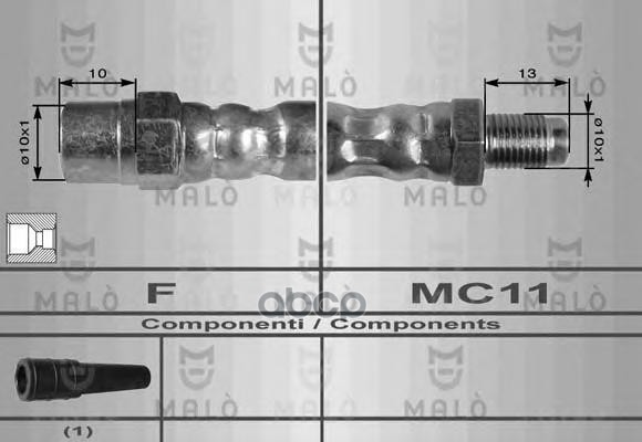 

Шланг Тормозной Malo арт. 8457