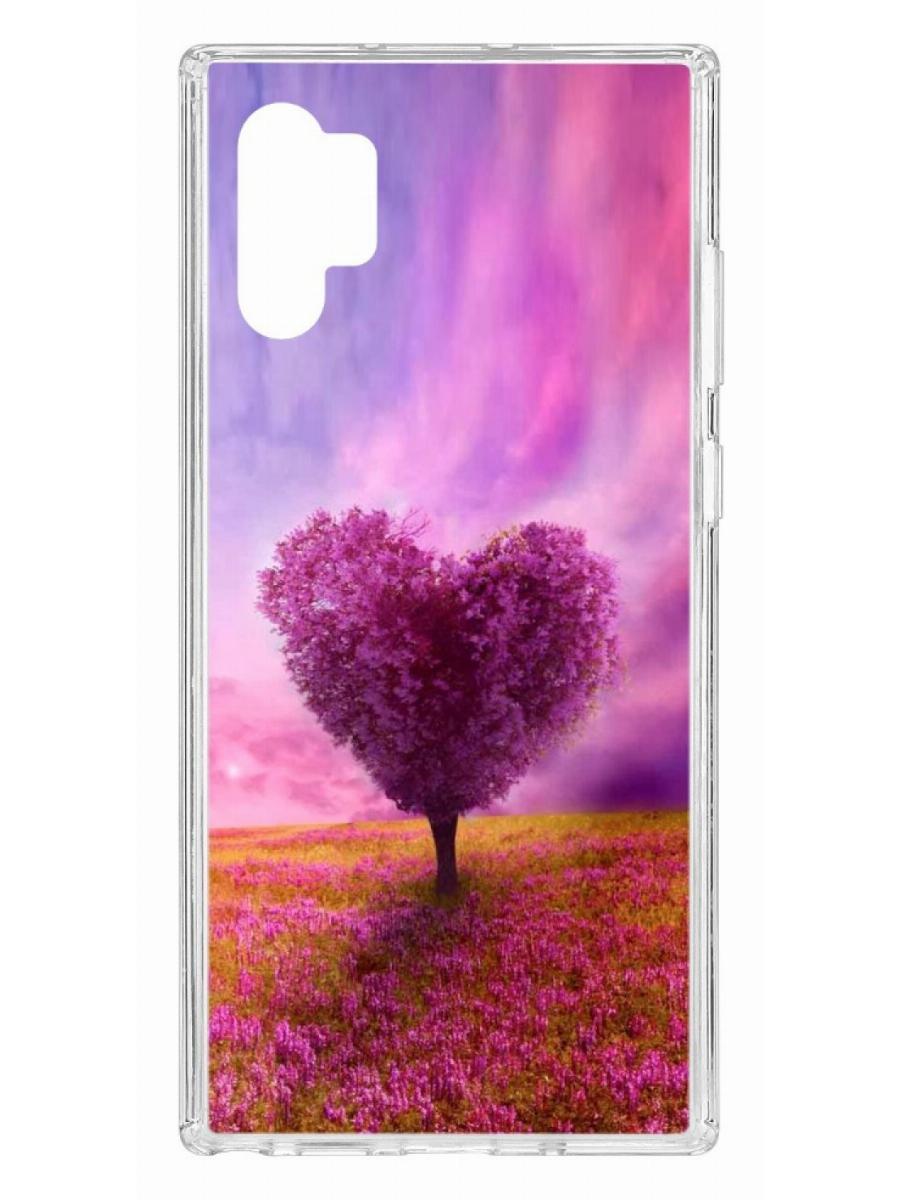 

Чехол на Samsung Galaxy Note 10+ Kruche Print Pink heart, Прозрачный;зеленый;розовый;фиолетовый