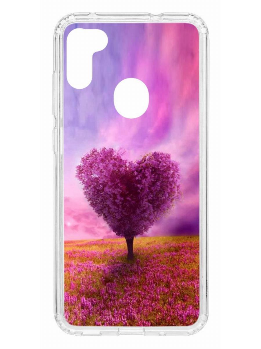 Чехол на Samsung Galaxy M11 Kruche Print Pink heart