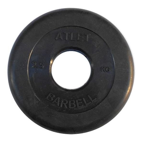 

Диск для штанги MB Barbell Atlet 2,5 кг, 51 мм черный, Atlet