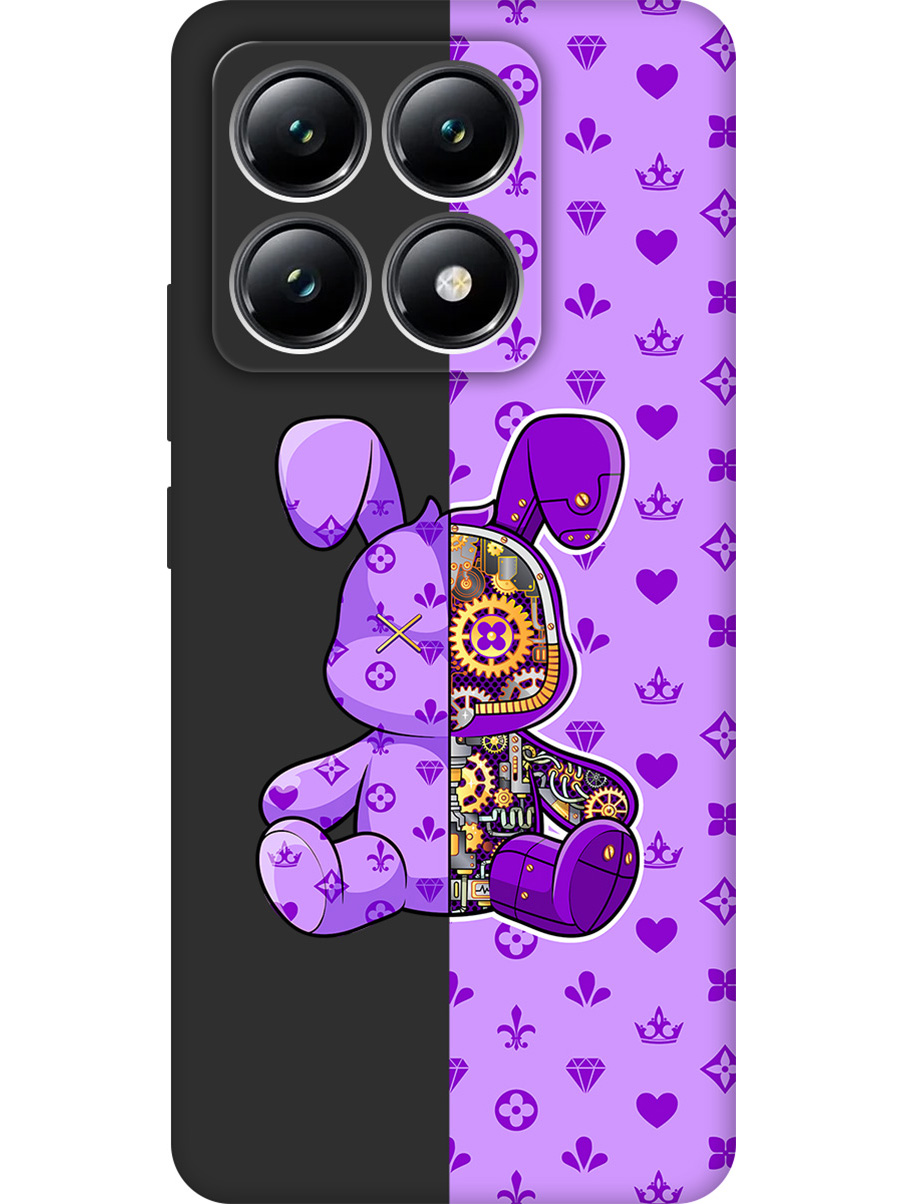 

Силиконовый чехол на Xiaomi 14T с принтом "Сиреневый Кролик" матовый черный, Фиолетовый;черный, 785978471