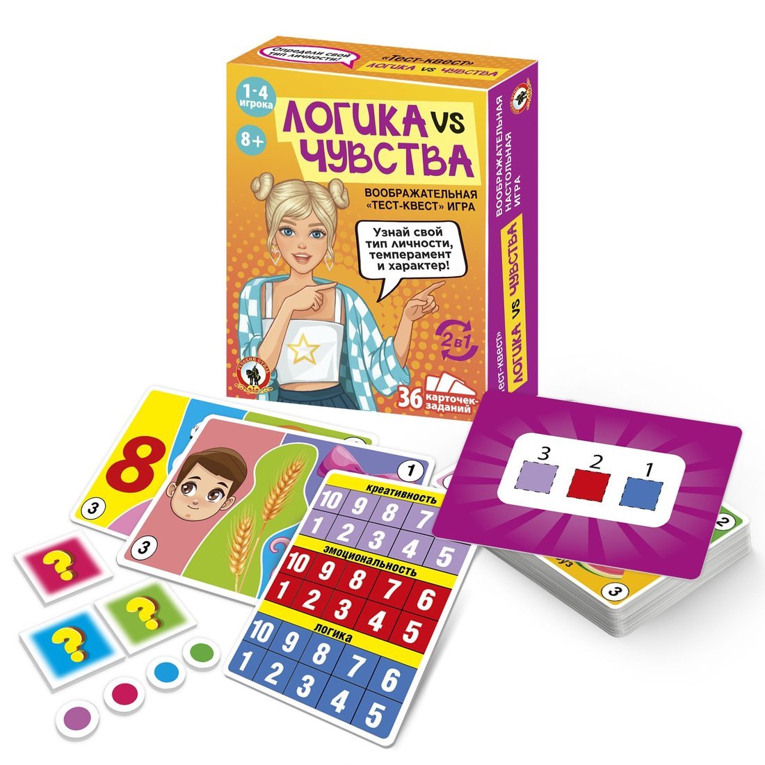 Настольная игра Русский стиль тест-квест Логика vs чувства 04383РС 634₽