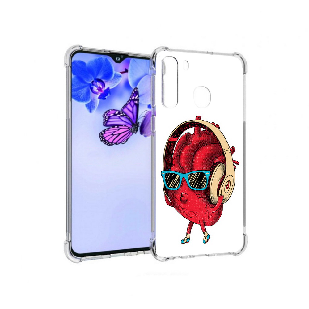 

Чехол MyPads Tocco для Samsung Galaxy A21 слушай сердце (PT226904.547.609), Прозрачный, Tocco