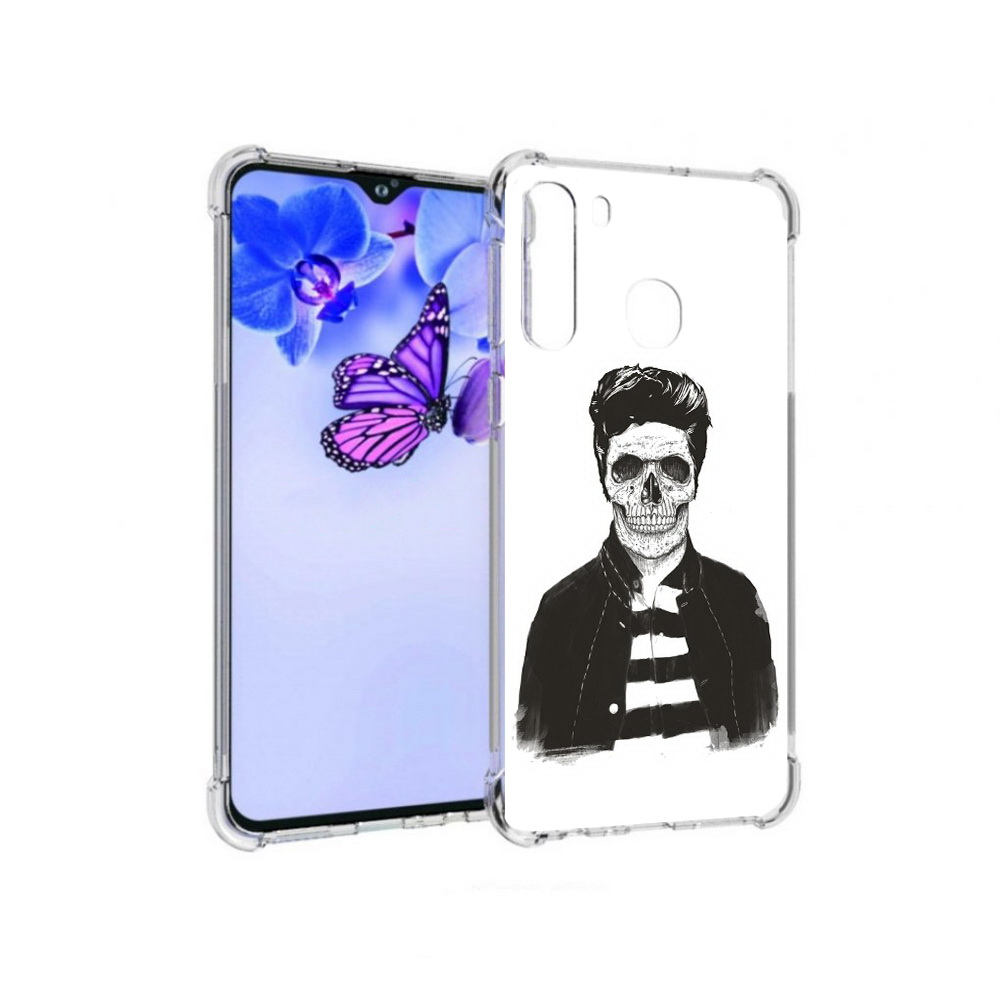 

Чехол MyPads Tocco для Samsung Galaxy A21 скелет (PT226904.547.604), Прозрачный, Tocco